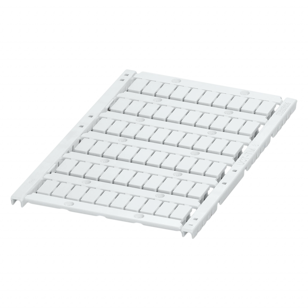 [27562] Plancha P/Bornes 4mm 60 Identificadores Rotulados Blanca Phoenix Contact