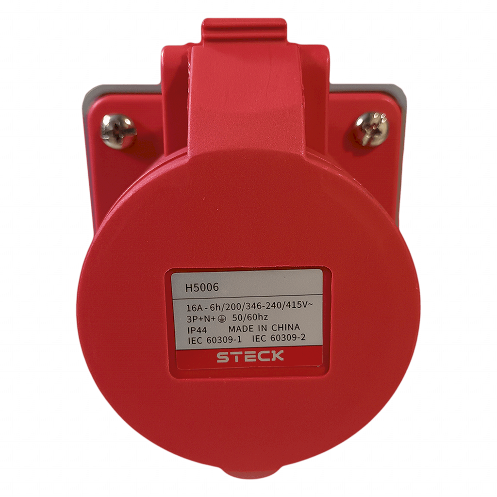 [37129] Toma Industrial Sobreponer Triton 16A 3P+N+T 380V IP44 Steck Electric