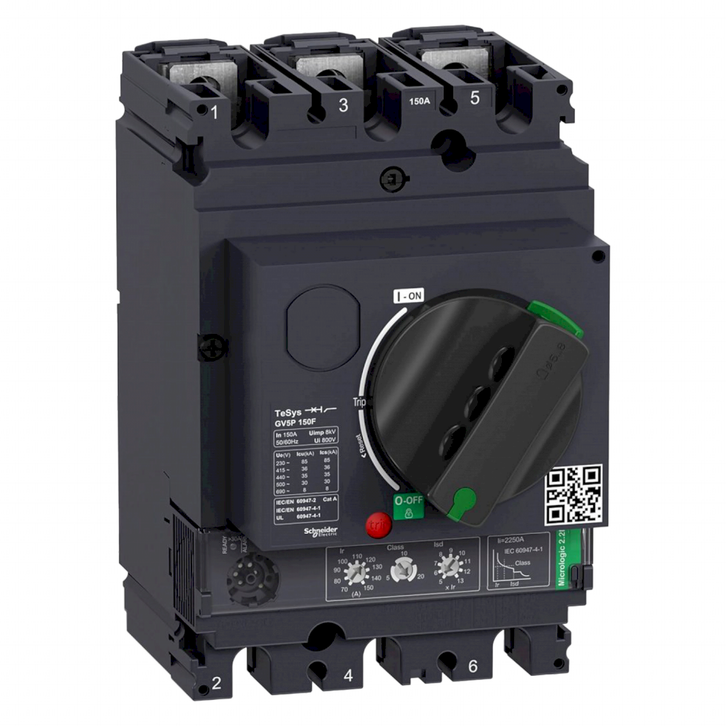 Guardamotor Magnetotérmico GV5 GV6 3P 70-150A 36KA Schneider Electric
