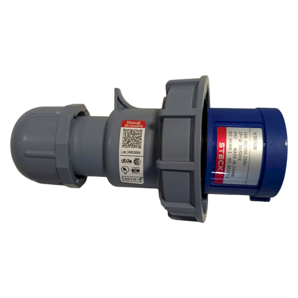 Ficha Industrial Móvil Triton 2P+T 16A 220V IP67 Steck Electric