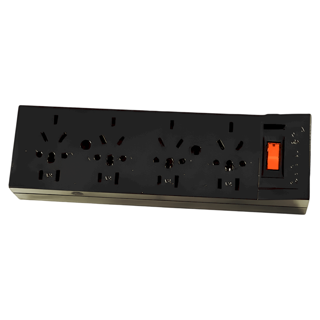 [17034] Zapatilla 4 Tomas Multinorma 10A S/Cable Negra Cambre