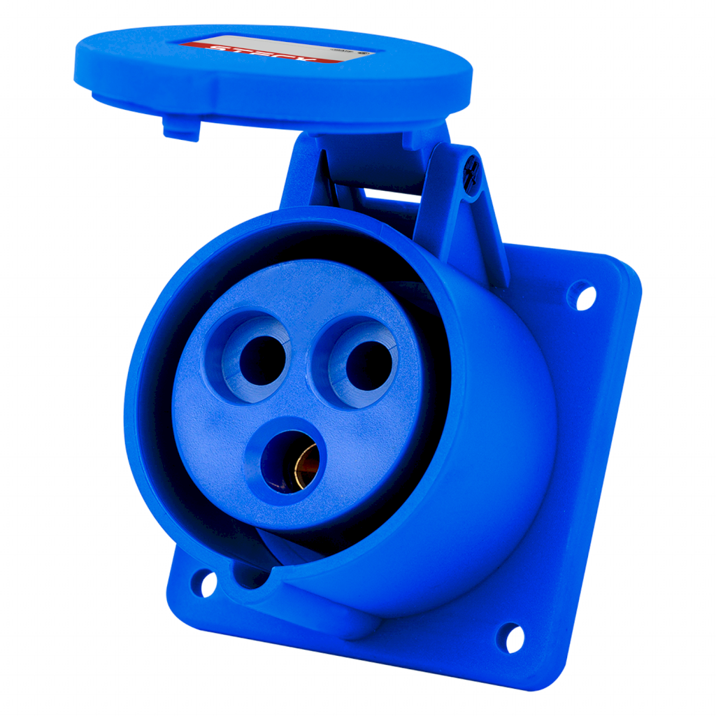 Toma Industrial Embutir Triton 16A 2P+T 220V IP44 Steck Electric