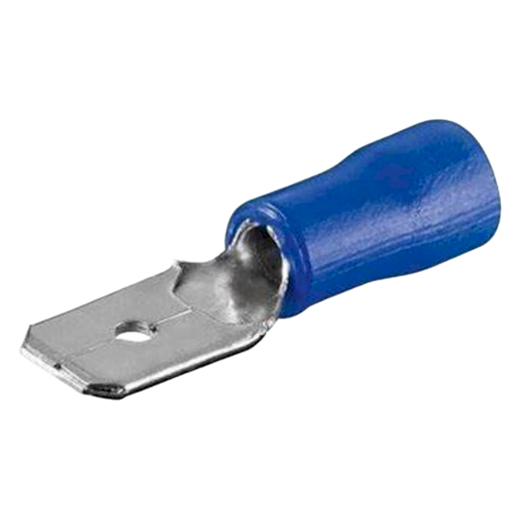 Terminal Pala MAcho B19 Azul Largo 6,35mm Tbcin