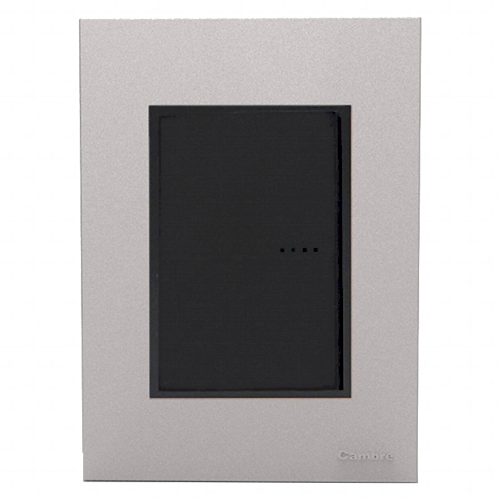 [23762] Tapa y Distanciador Bauhaus Aluminizada 4 Módulos Cambre