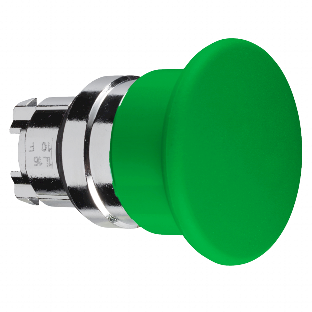 [29664] Pulsador Hongo XB4 Verde Metal S/Contactos Integrados Schneider Electric