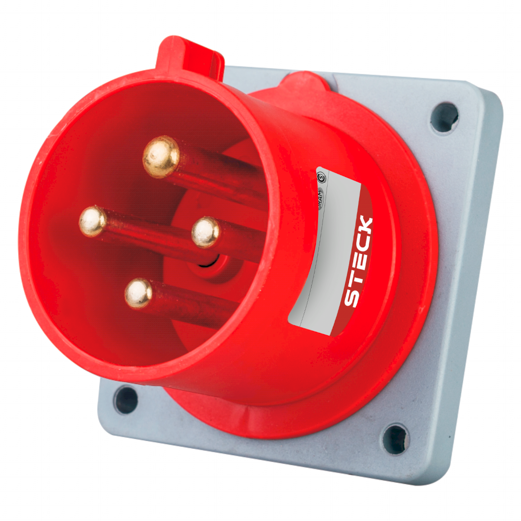 [37063] Toma Industrial Embutir Fija Triton 16A 3P+T 380V IP44 Steck Electric