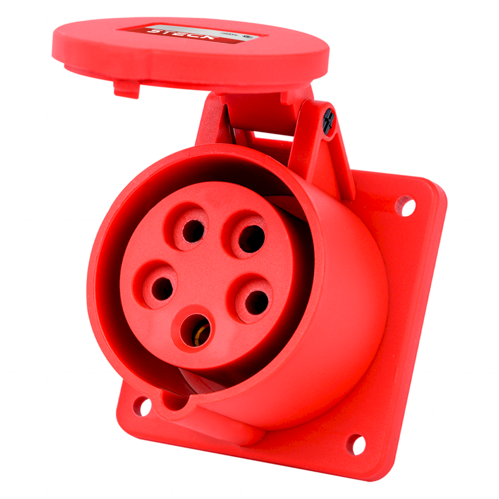 [37113] Toma Industrial Embutir Triton 32A 3P+N+T 380V IP44 Steck Electric