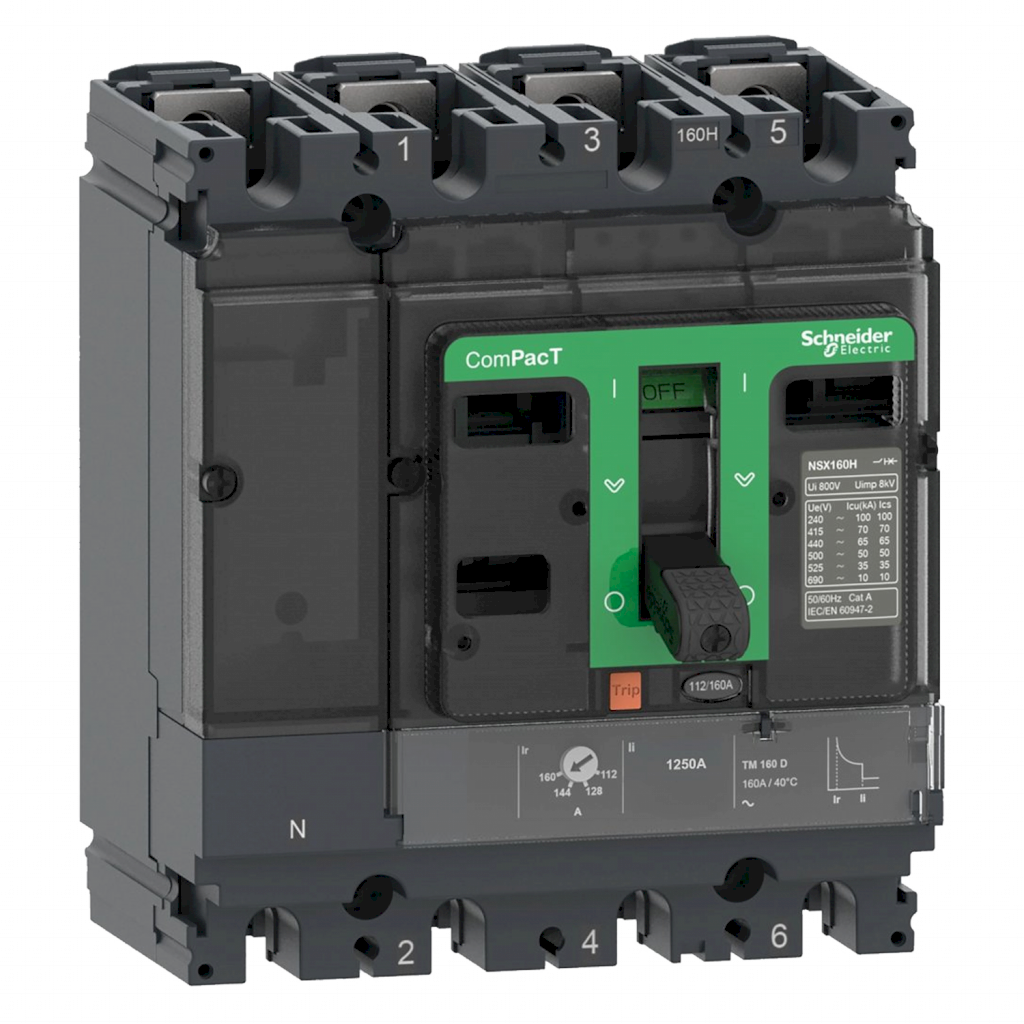 Interr. NSX160H 4P 160A 690VCA Schneider Electric