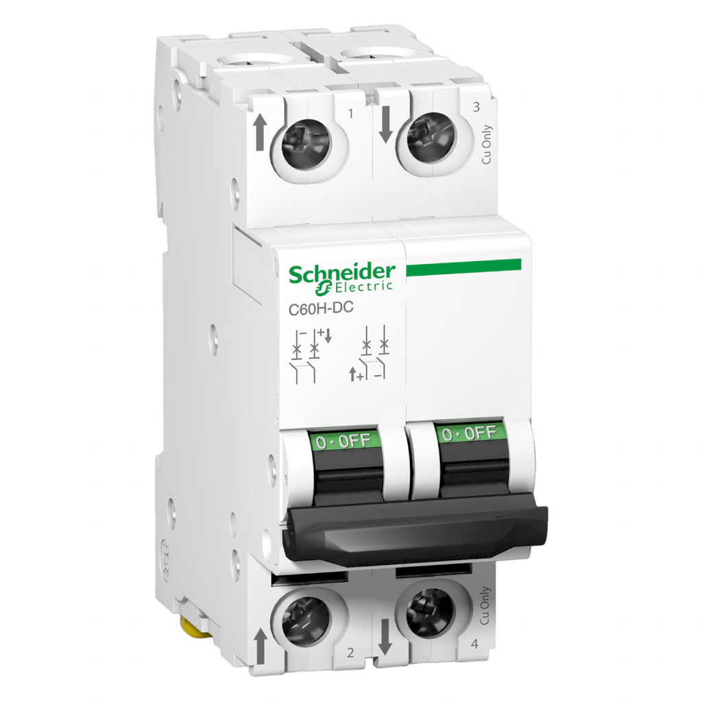 [16597] Interruptor Termomagnético A9N61 2x4A 20KA Curva C Schneider Electric